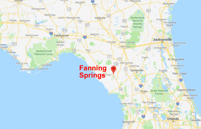 map fanning springs        <h3 class=