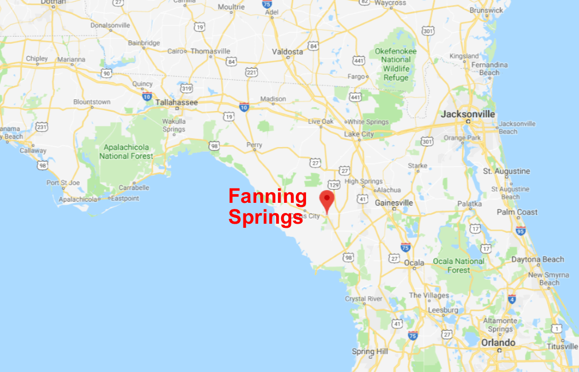 Fanning Springs Map Florida Daily