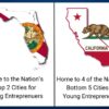 A side by side comparison of Florida's official state flag and California's state flag