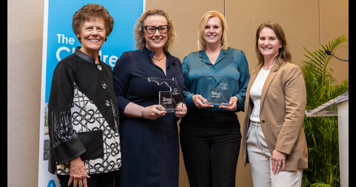 Lieutenant Governor Toni Jennings, Senator Erin Grall, Representative Dana Trabulsy, and Madeleine K. Thakur, President and CEO of The Children’s Movement.