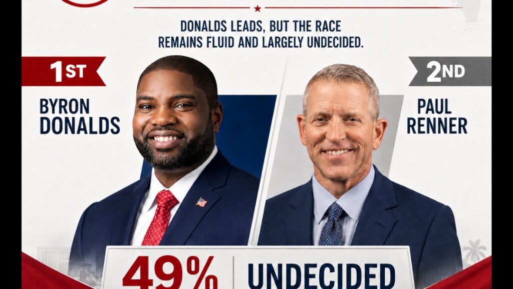 New Florida Poll: Donalds Still Leads But Support Very Soft; Paul Renner Solidly in Second Place